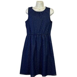 J. Crew Women’s Dress - Navy Blue Metallic Dot Size 4 New w/ tags. MSRP $180